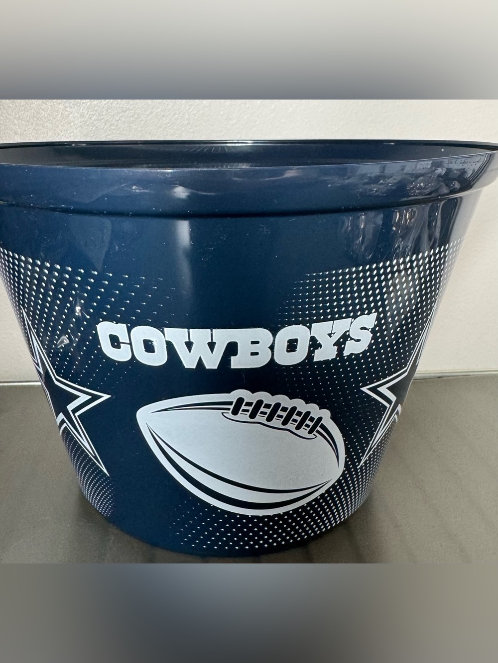 Dallas Cowboys NFL Navy Team Serveware Bucket popcorn snacks large football fan